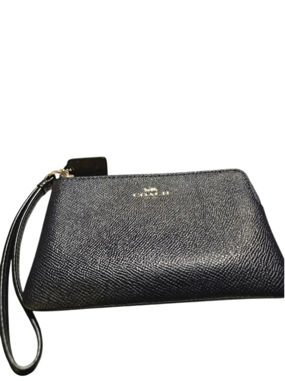 Coach Navy Blue Leather Wristlet One Size